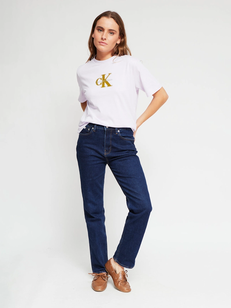 POLERA MUJER CALVIN KLEIN MANGA CORTA ALGODÓN - 5