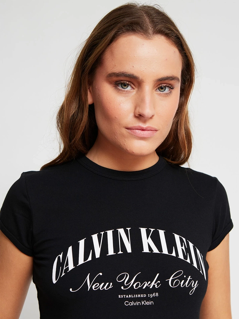 POLERA MUJER CALVIN KLEIN MANGA CORTA ALGODÓN - 3