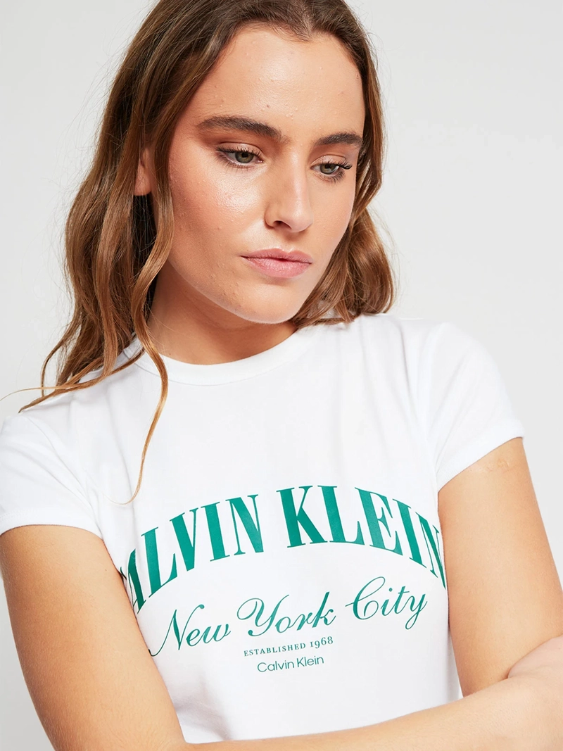POLERA MUJER CALVIN KLEIN MANGA CORTA ALGODÓN - 3