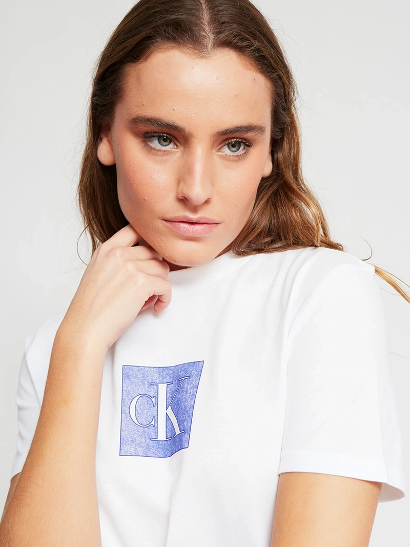 POLERA MUJER CALVIN KLEIN MANGA CORTA ALGODÓN - 4