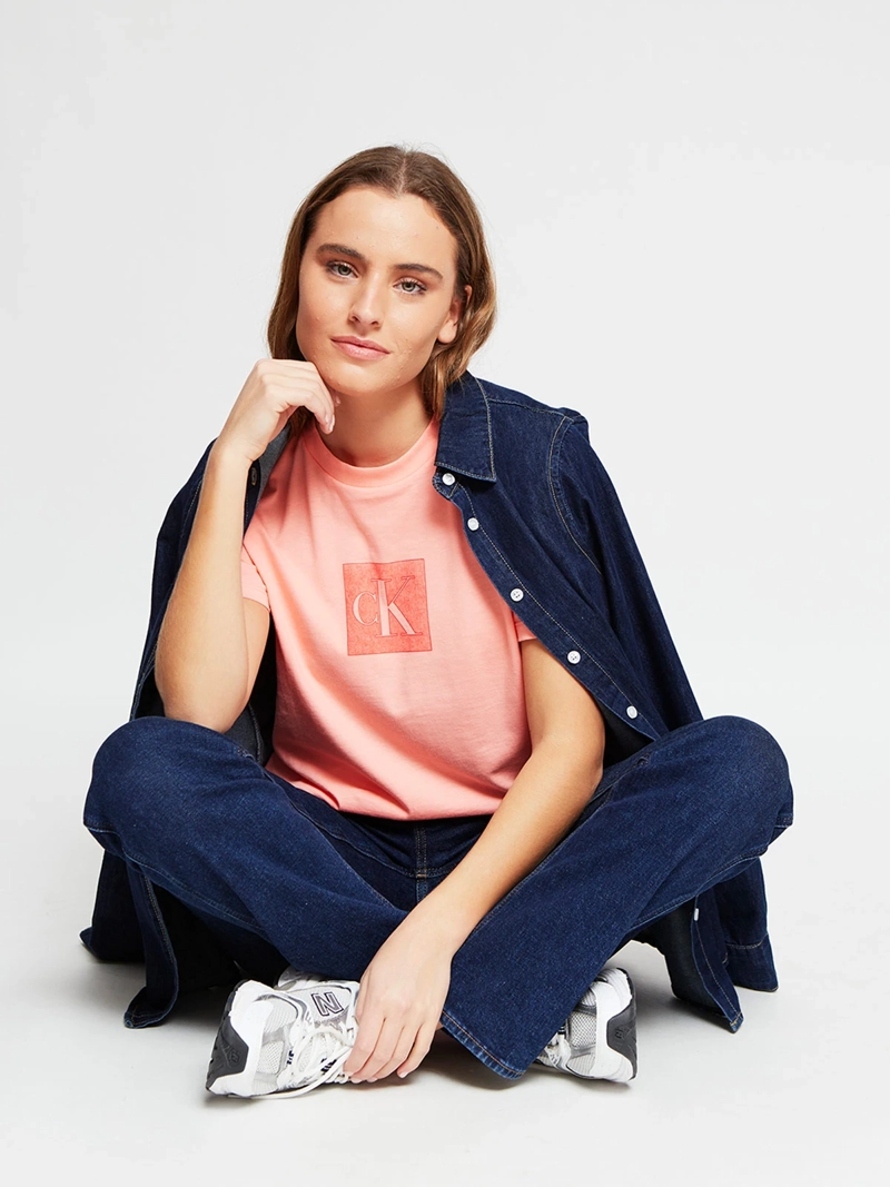 POLERA MUJER CALVIN KLEIN MANGA CORTA ALGODÓN - 5