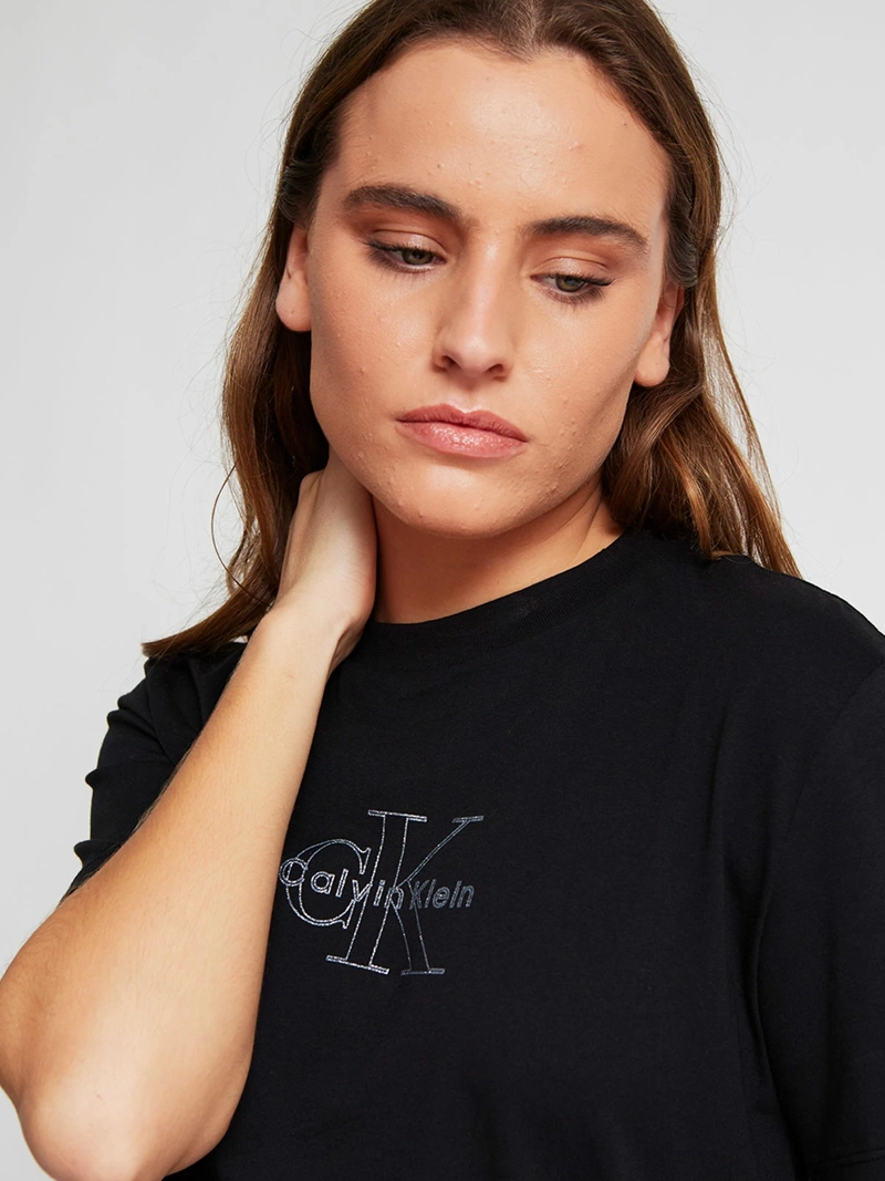 POLERA MUJER CALVIN KLEIN MANGA CORTA ALGODÓN - 4