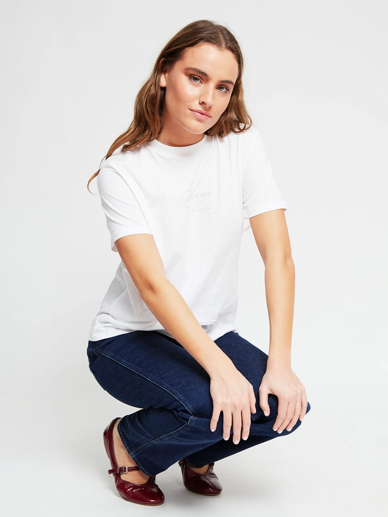 POLERA MUJER CALVIN KLEIN MANGA CORTA ALGODÓN - 5