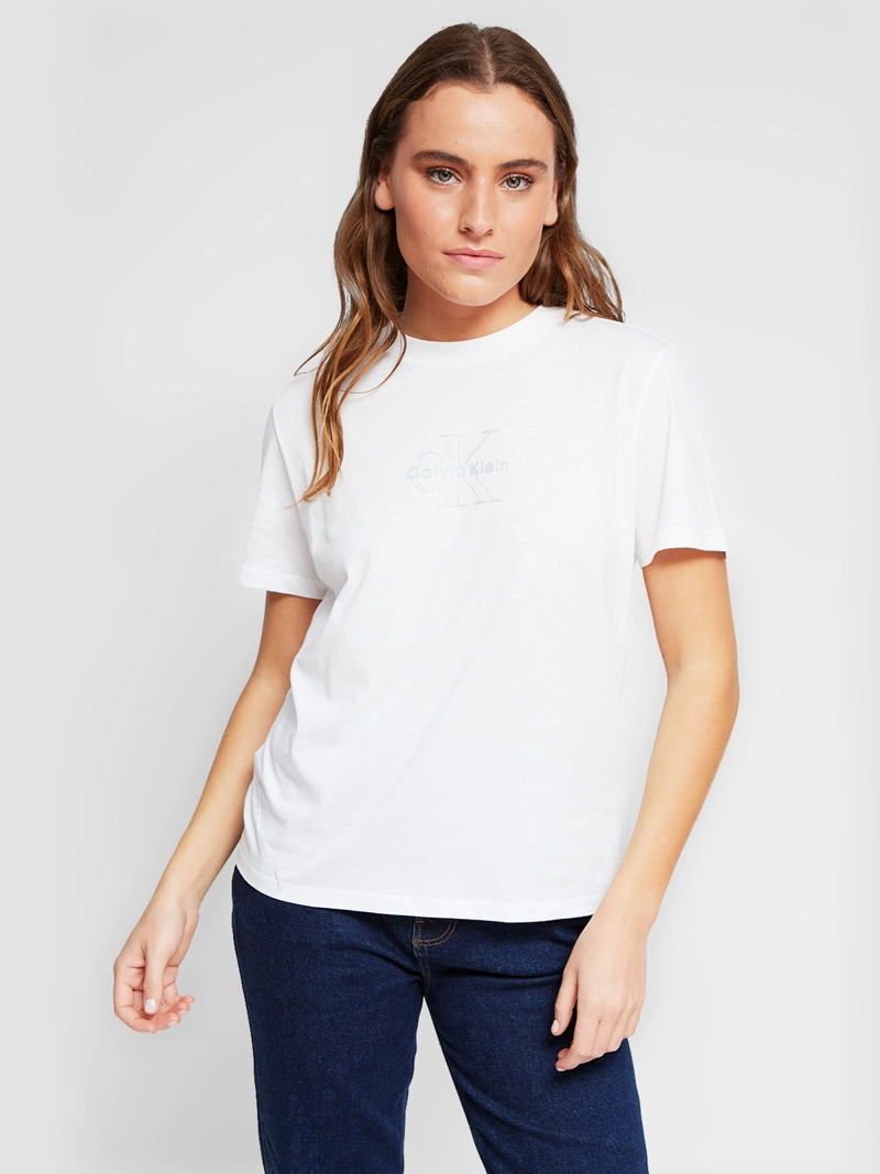 POLERA MUJER CALVIN KLEIN MANGA CORTA ALGODÓN - 3
