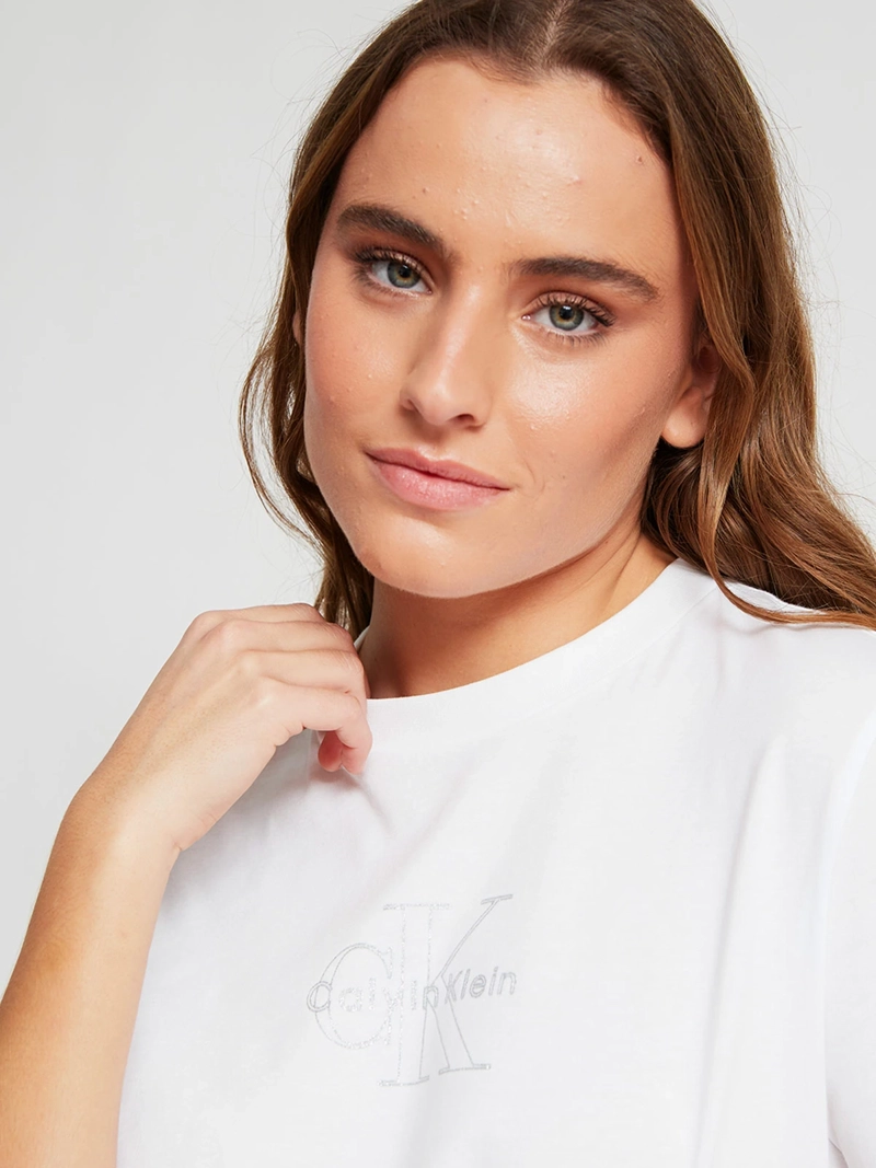 POLERA MUJER CALVIN KLEIN MANGA CORTA ALGODÓN - 4