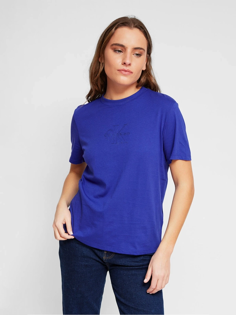 POLERA MUJER CALVIN KLEIN MANGA CORTA ALGODÓN - 3