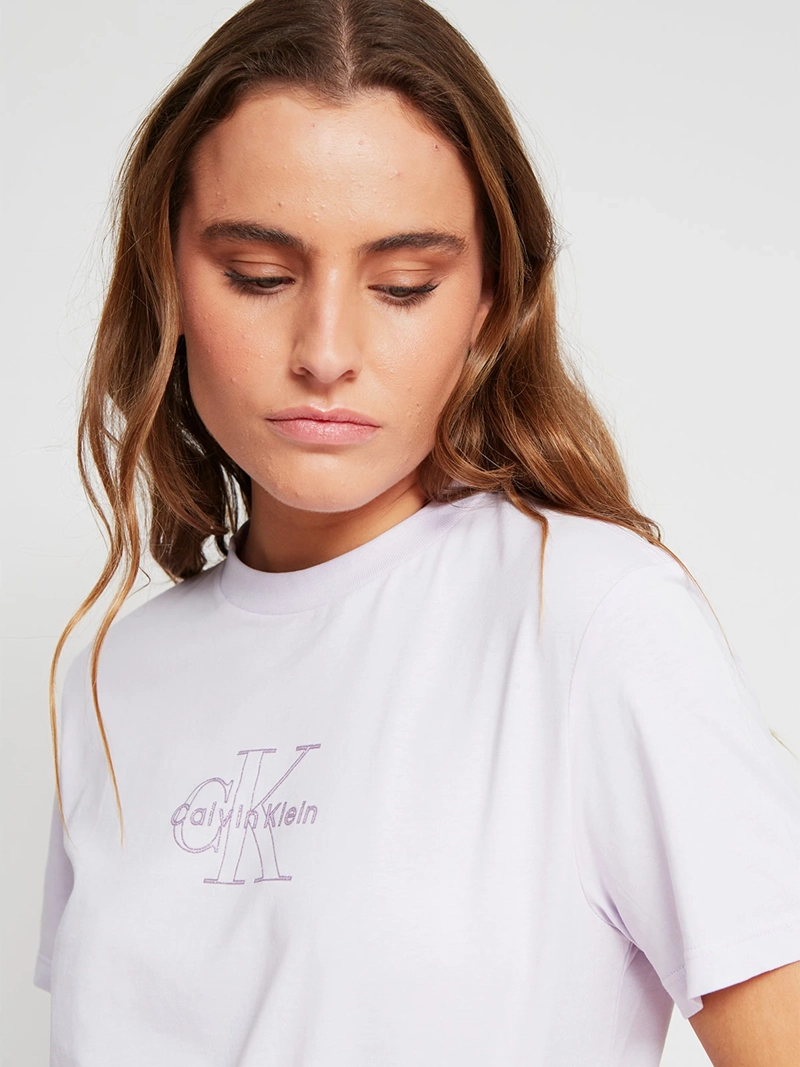 POLERA MUJER CALVIN KLEIN MANGA CORTA ALGODÓN - 4