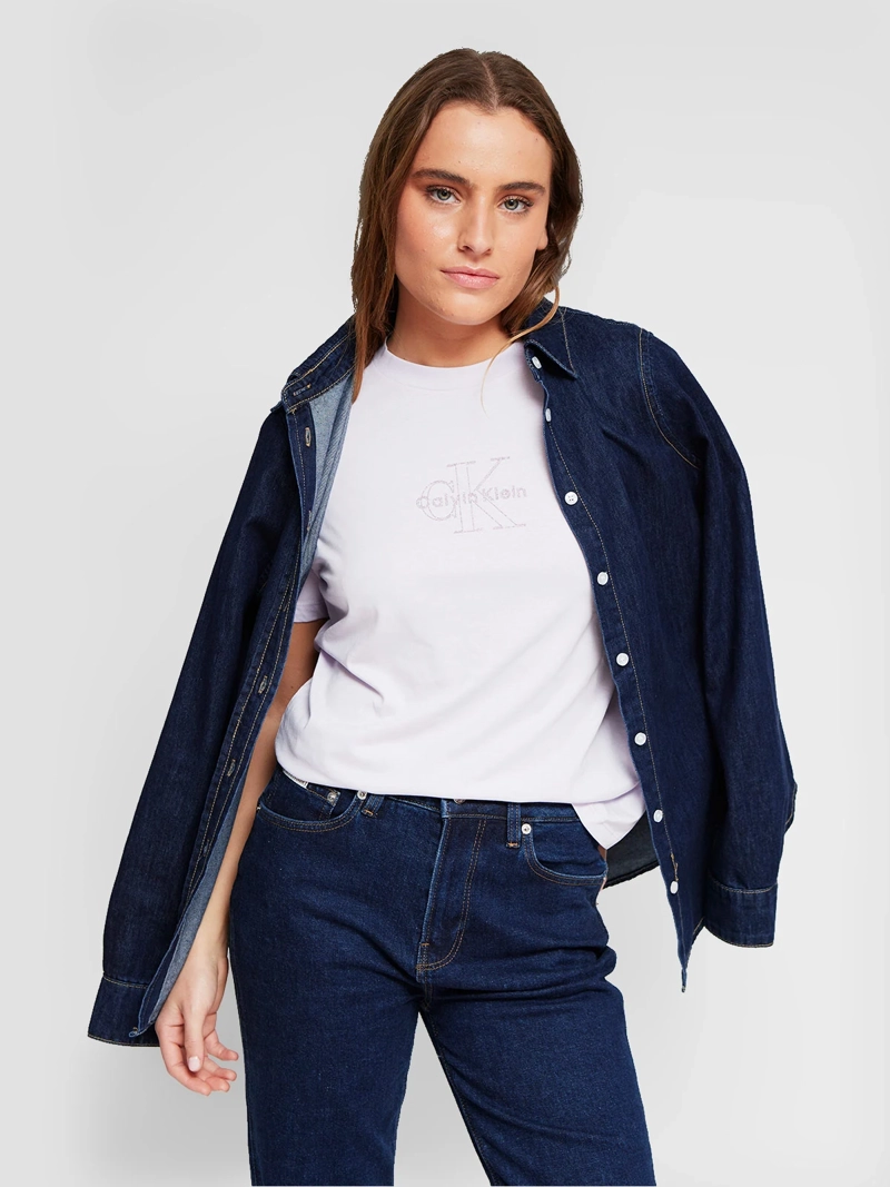 POLERA MUJER CALVIN KLEIN MANGA CORTA ALGODÓN - 3