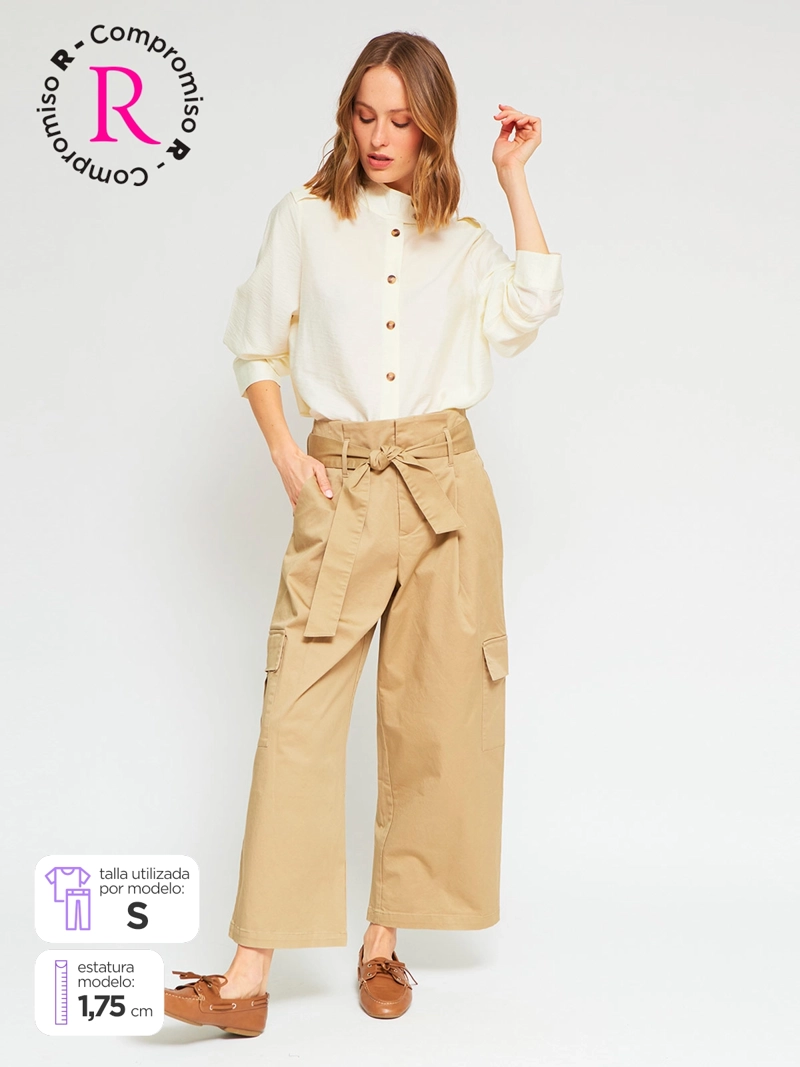PANTALÓN MUJER MARQUIS ALGODÓN LAZO - 1