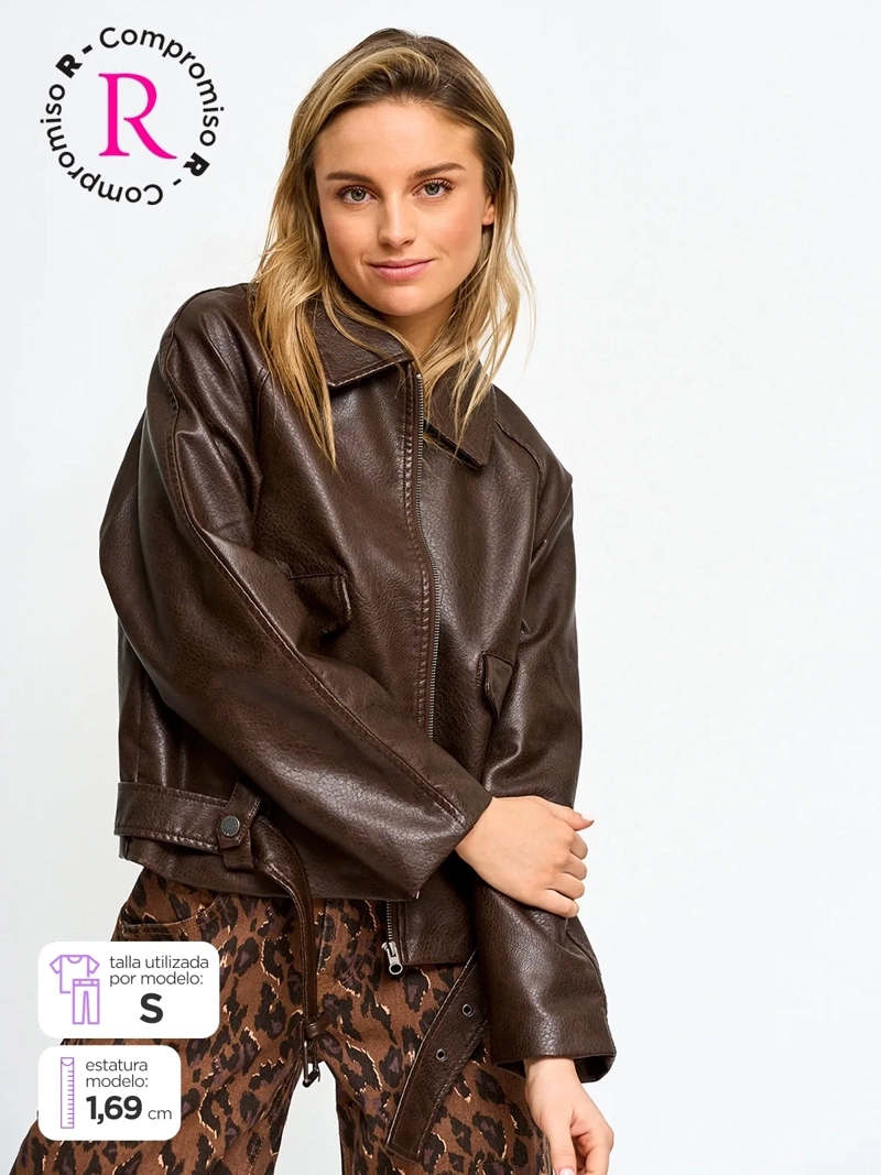 CHAQUETA MUJER BARBADOS EFECTO PIEL - 1