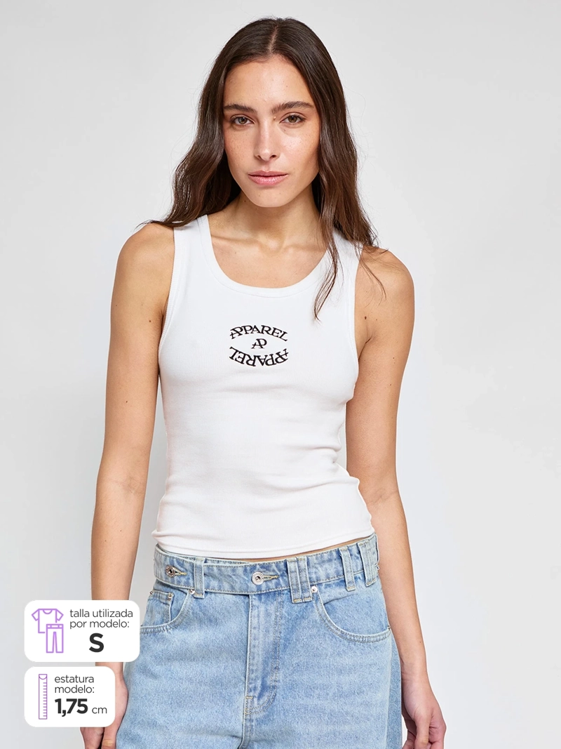 POLERA MUJER APPAREL POWER BY PERALTA ALGODÓN SIN MANGAS