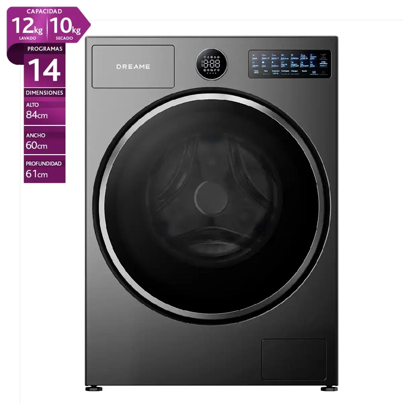 LAVADORA SECADORA DREAM COMBO L7-2 12KG 10KG GRAFITO
