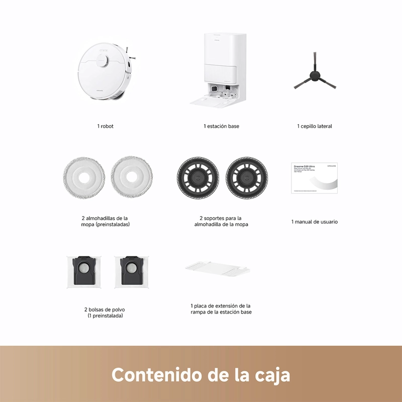 ROBOT 2 EN 1 ASPIRADOR TRAPEADOR DREAME D20 ULTRA - 10