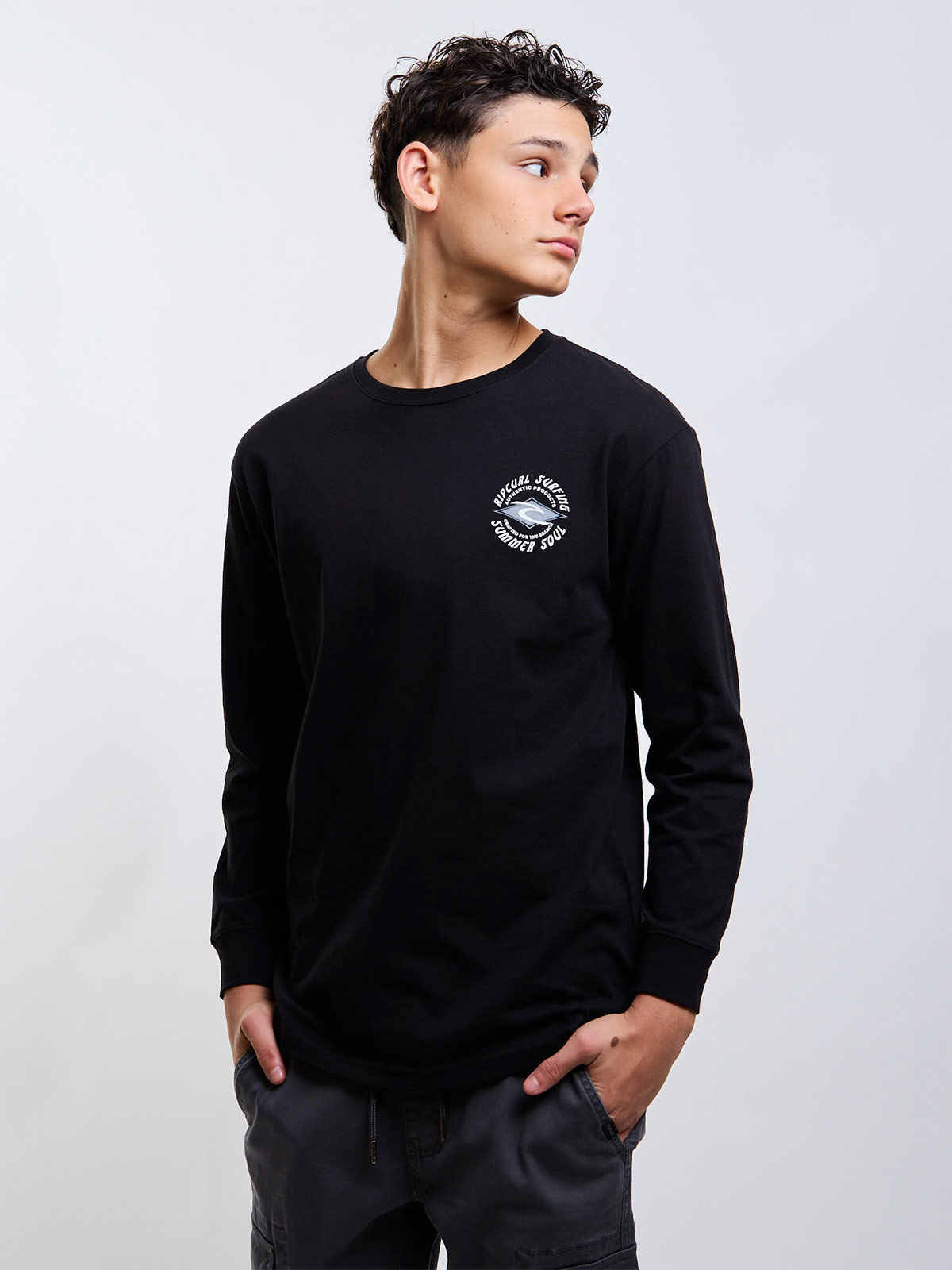 POLERA MANGA LARGA NIÑO RIP CURL - 4