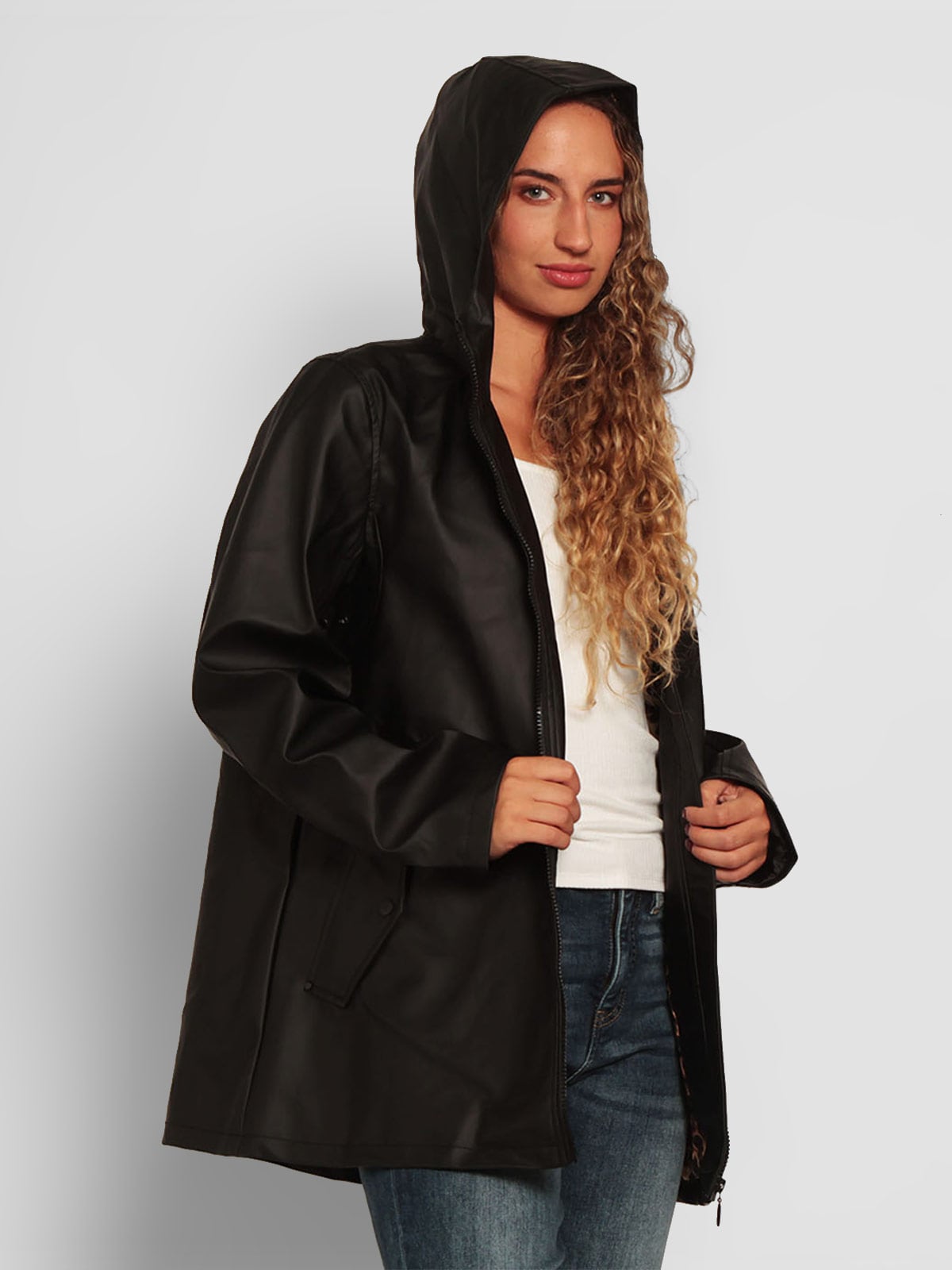 CHAQUETA MUJER WADOS MANGA LARGA IMPERMEABLE CAPUCHA - 3