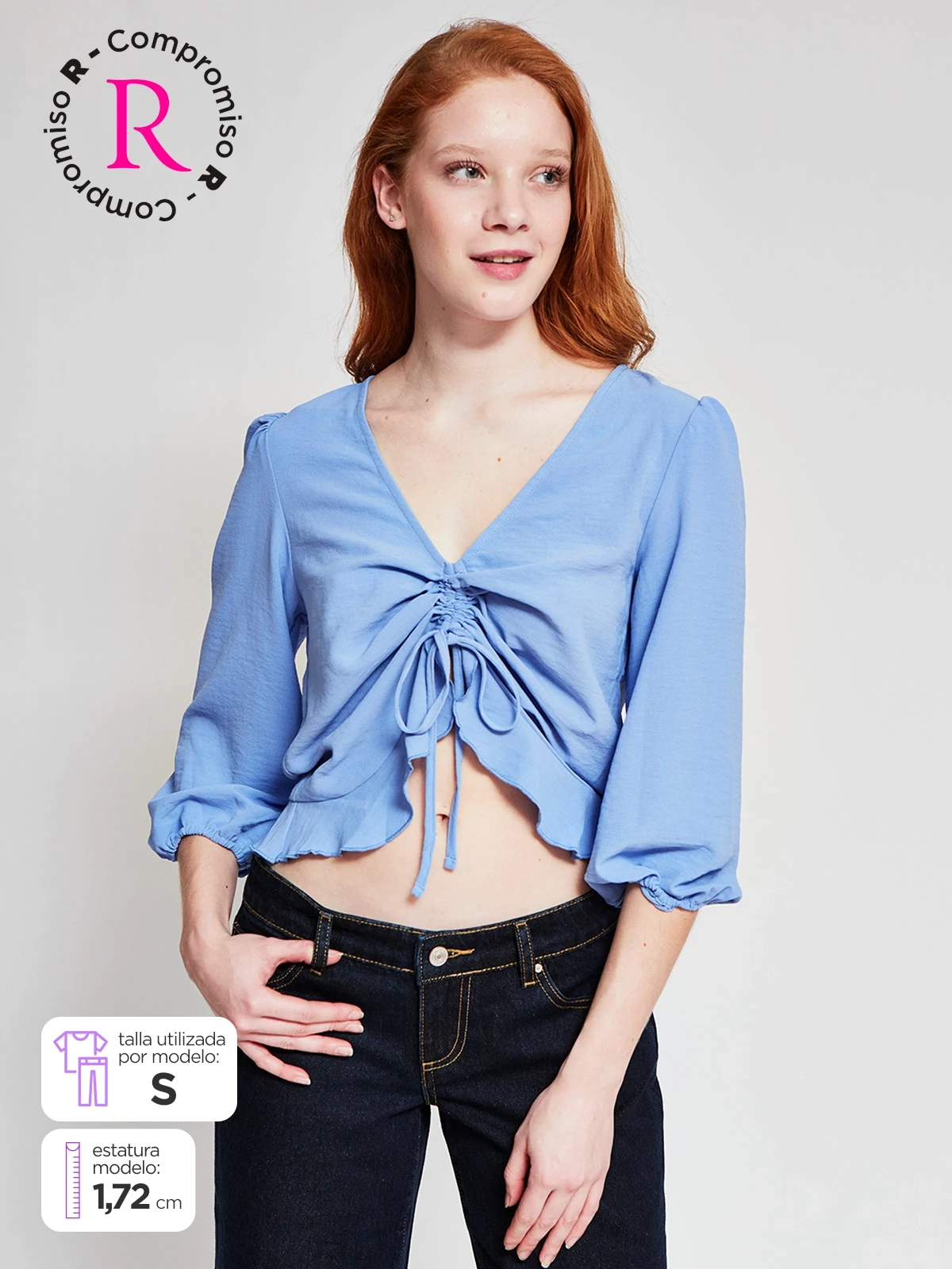 BLUSA MUJER INDEX MANGA LARGA BÁSICA - 1