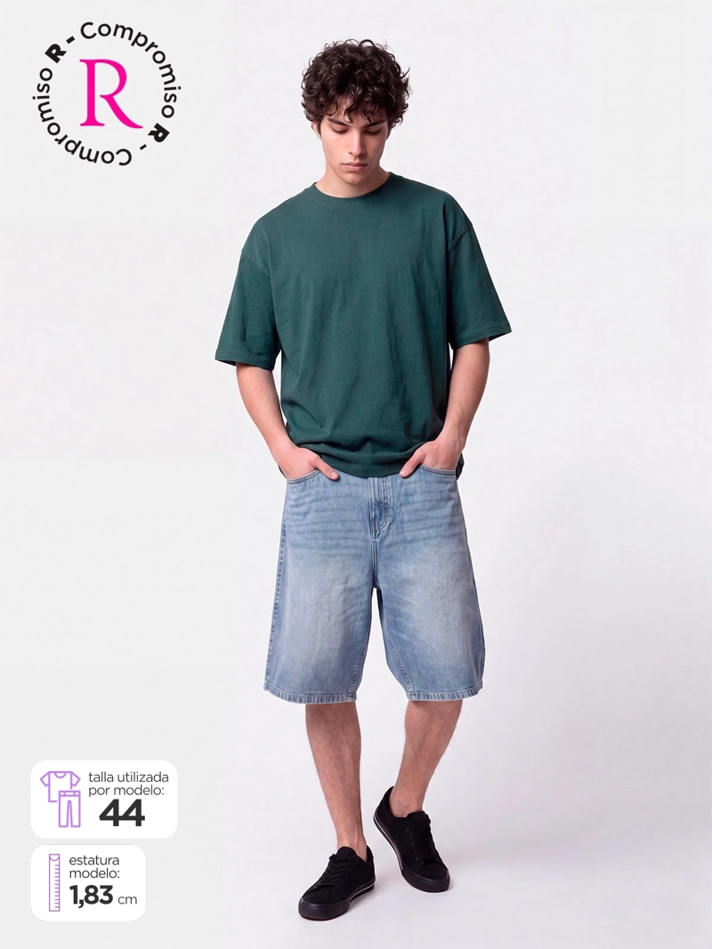 BERMUDA HOMBRE INDEX ALGODÓN SKATER FIT