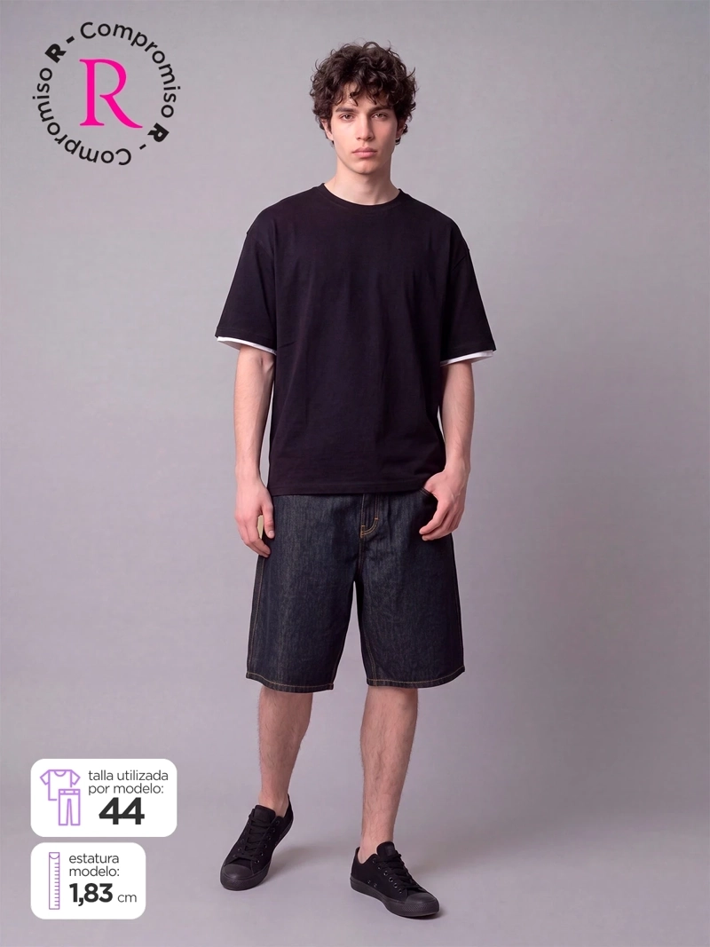 BERMUDA HOMBRE INDEX ALGODÓN SKATER FIT - 1