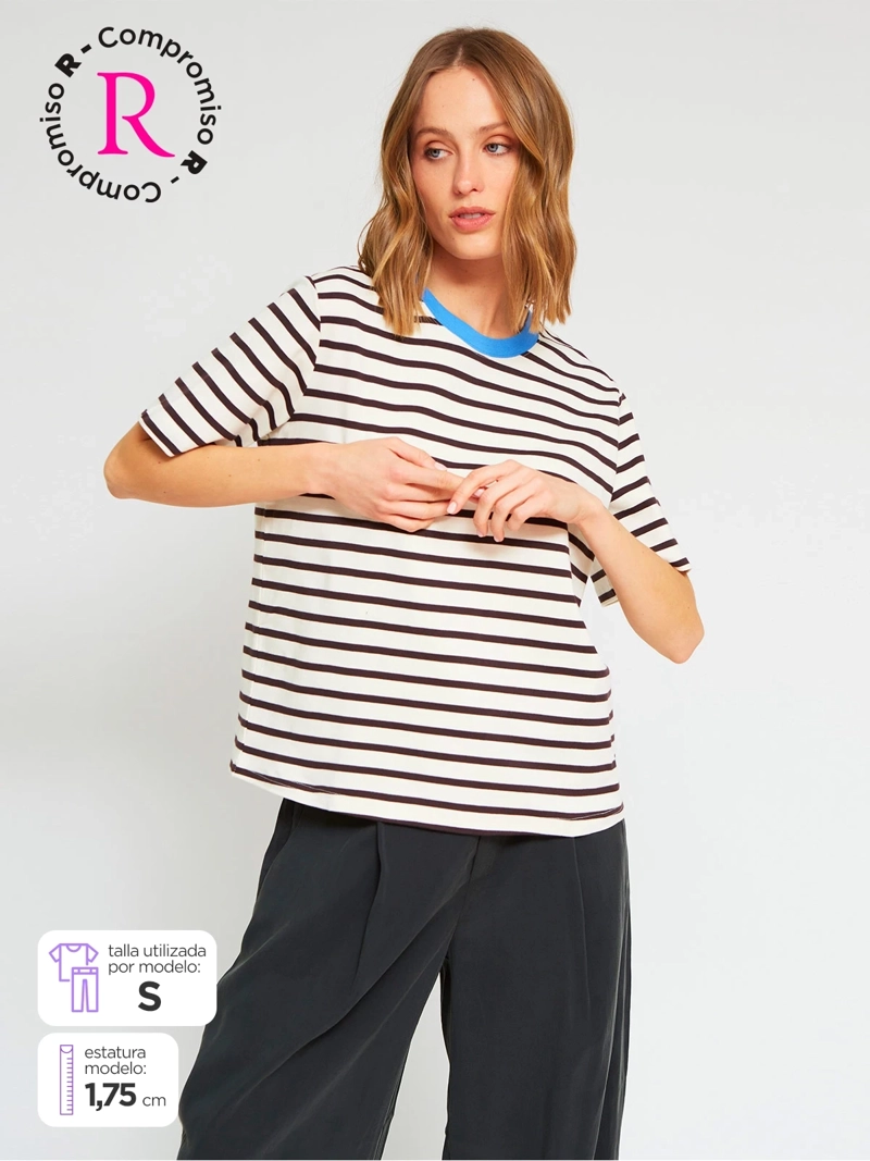 POLERA MUJER MARQUIS - BELÉN SOTO ALGODÓN RAYAS - 1