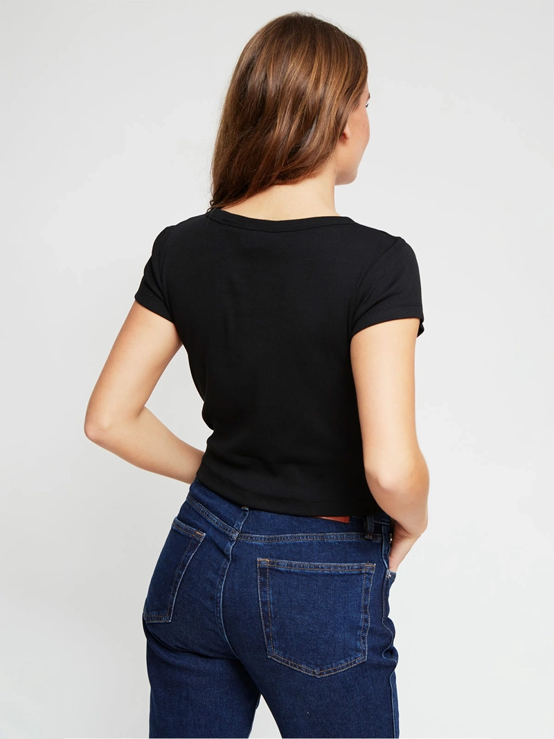 POLERA MUJER CALVIN KLEIN MANGA LARGA ALGODÓN - 2