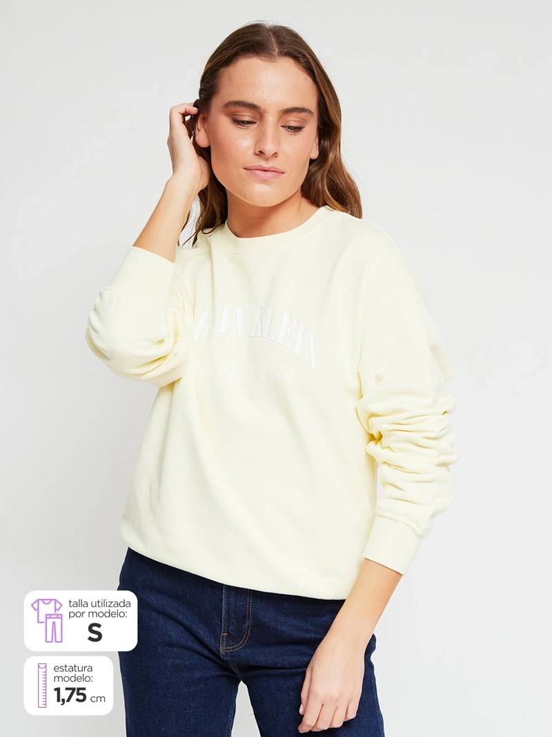 POLERÓN MUJER CALVIN KLEIN ALGODÓN - 1