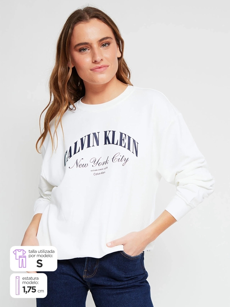 POLERÓN MUJER CALVIN KLEIN ALGODÓN - 1