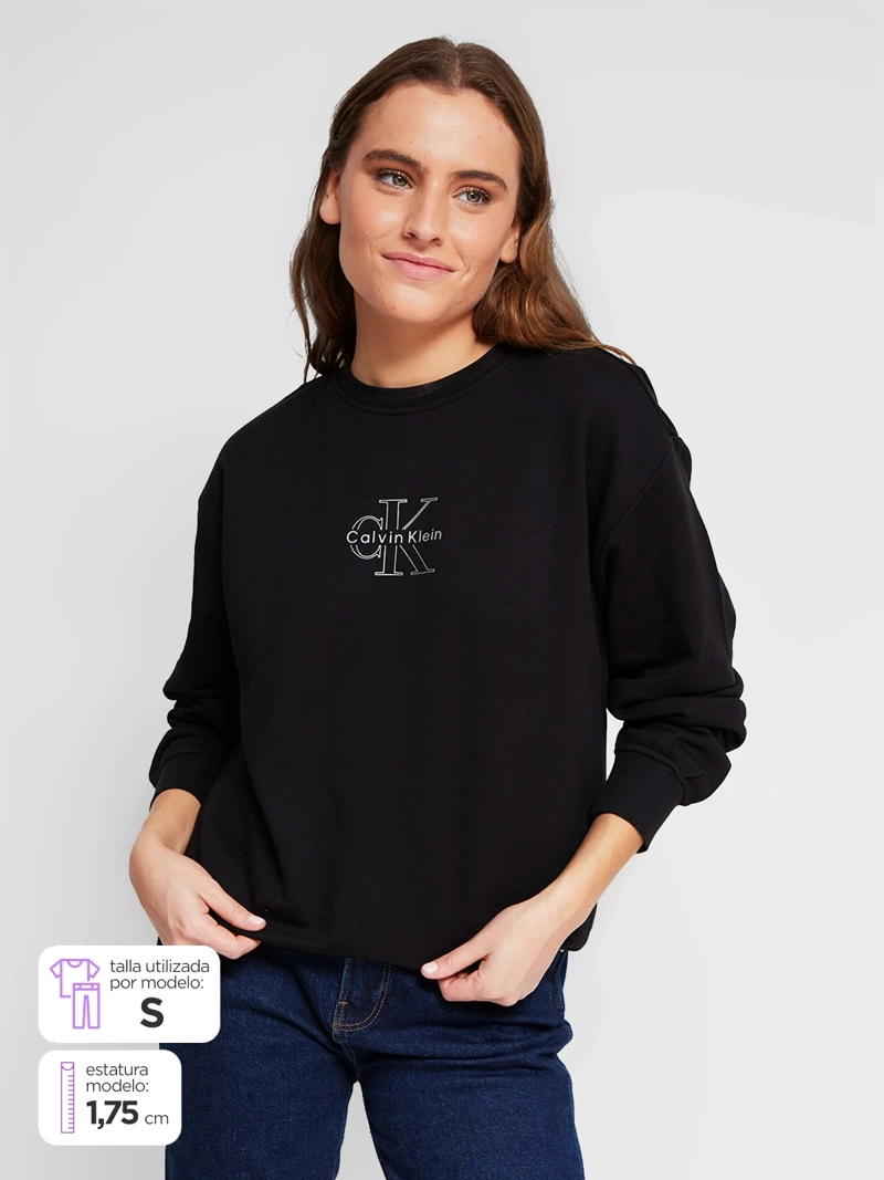POLERÓN MUJER CALVIN KLEIN ALGODÓN - 1