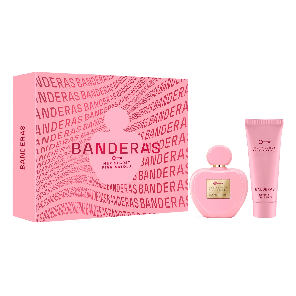 ESTUCHE PERFUME MUJER ANTONIO BANDERAS HER SECRET PINK ABSOLUT EDP 80ML+LOCIÓN CORPORAL 75ML - 1
