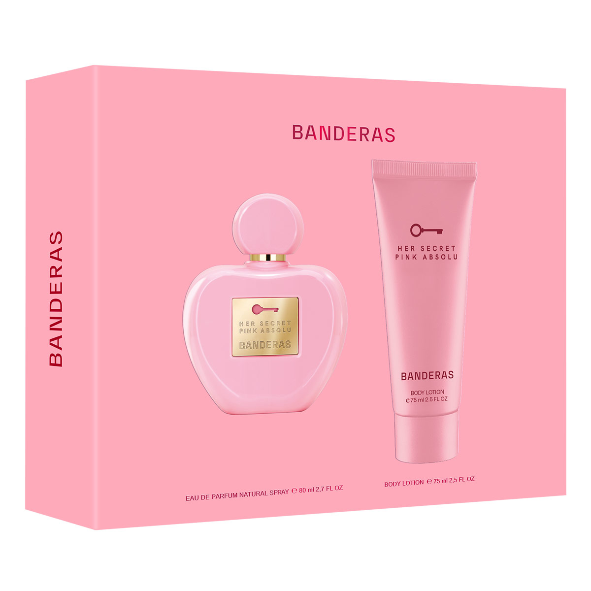 ESTUCHE PERFUME MUJER ANTONIO BANDERAS HER SECRET PINK ABSOLUT EDP 80ML+LOCIÓN CORPORAL 75ML - 2