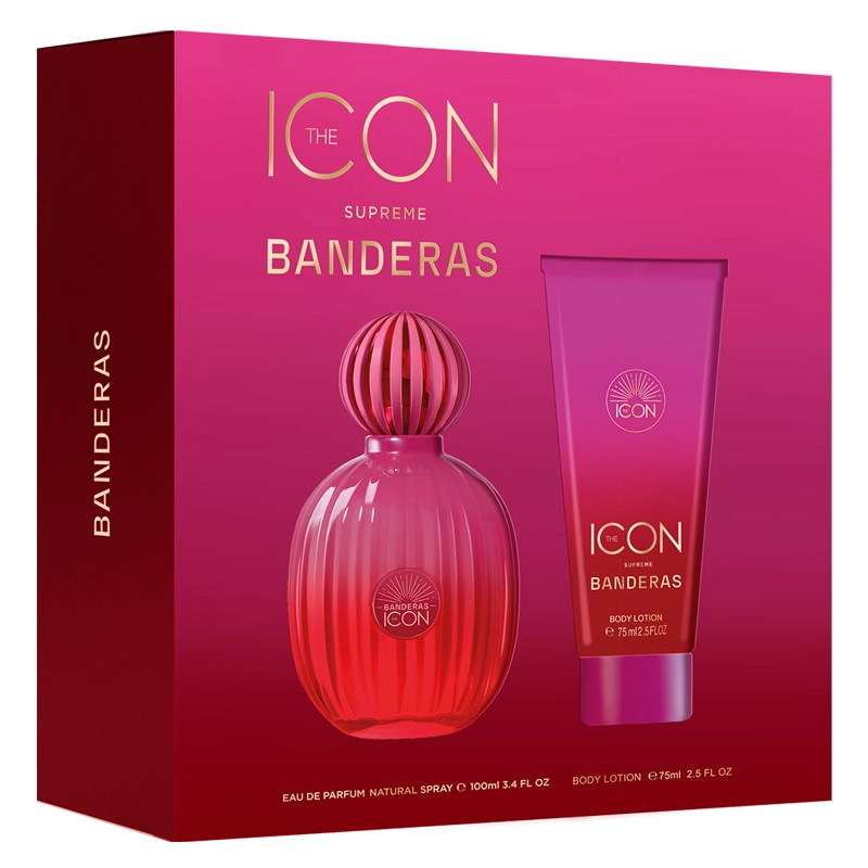 ESTUCHE PERFUME MUJER ANTONIO BANDERAS THE ICON SUPREME EDP INTENSE 100ML+LOCIÓN COPORAL 75ML - 3