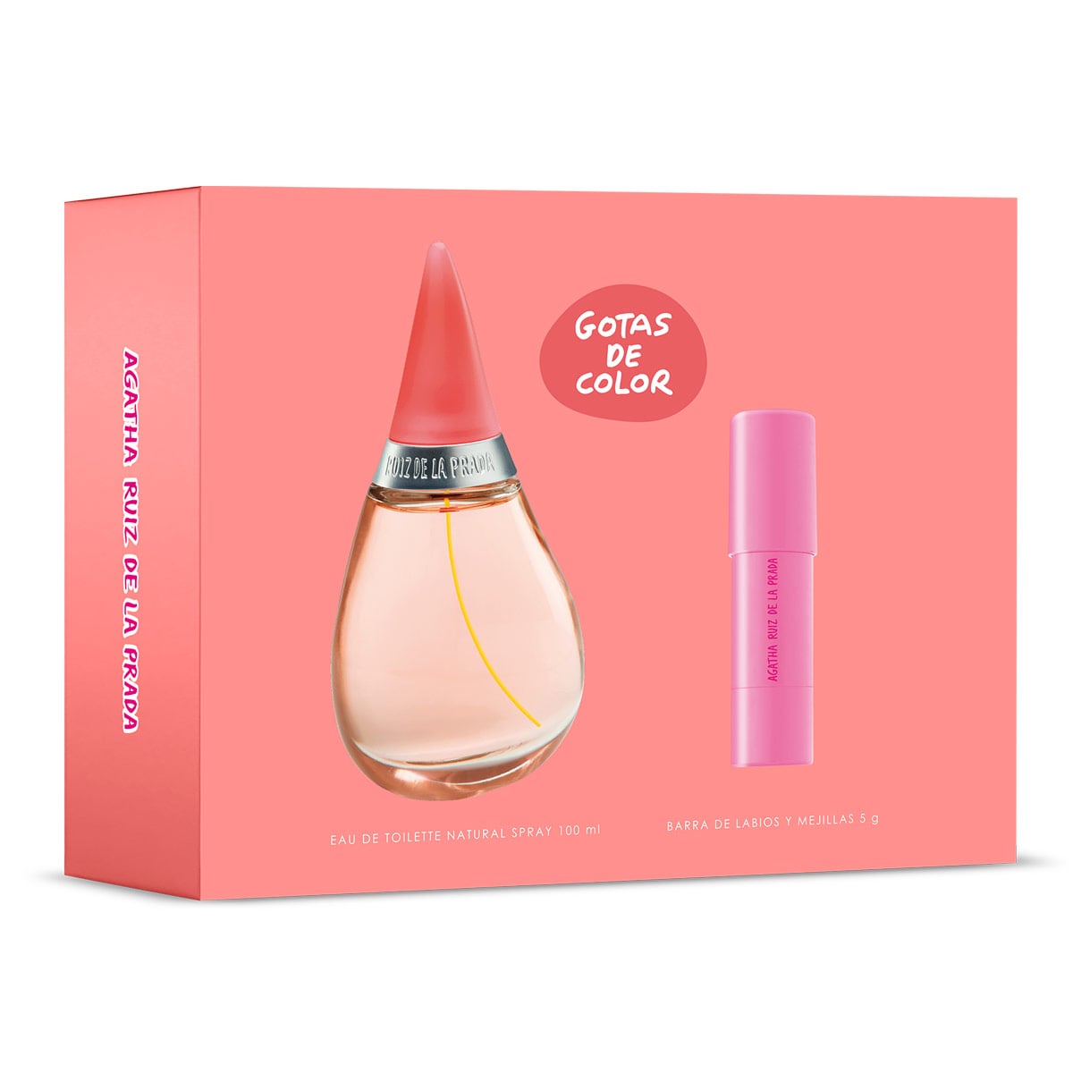 ESTUCHE PERFUME MUJER AGATHA RUIZ DE LA PRADA GOTAS DE COLOR EDT 100ML+EDT BESO 10ML - 3