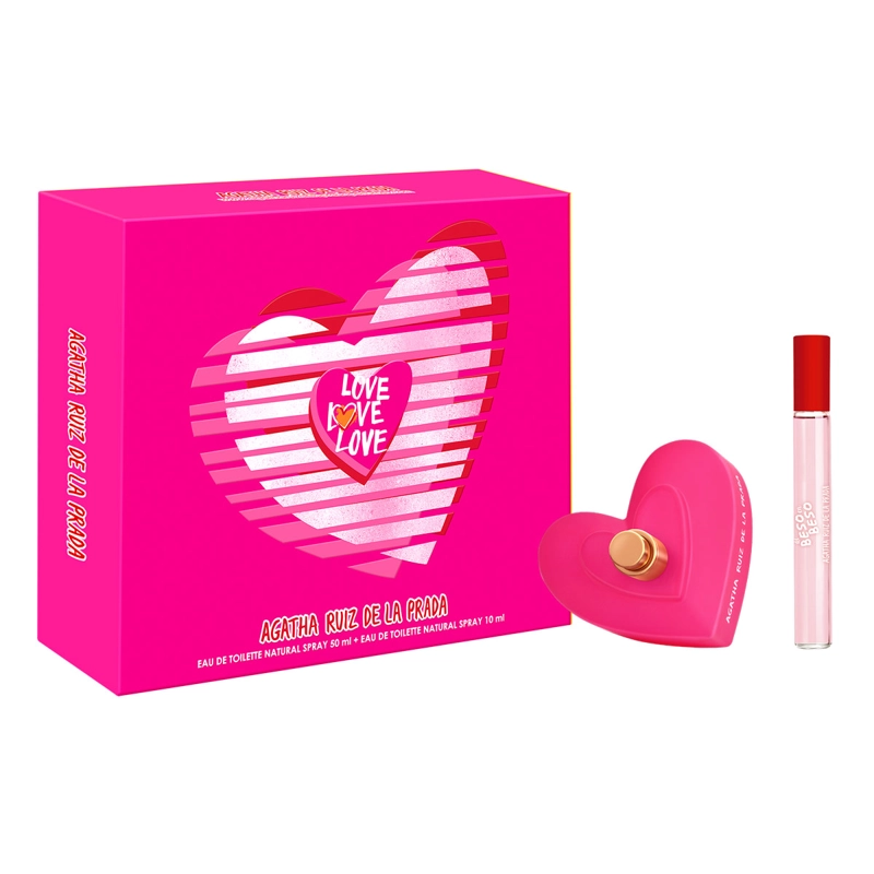 ESTUCHE PERFUME MUJER AGATHA RUIZ DE LA PRADA LOVE LOVE LOVE EDT 50ML+EDT BESO 10ML - 1