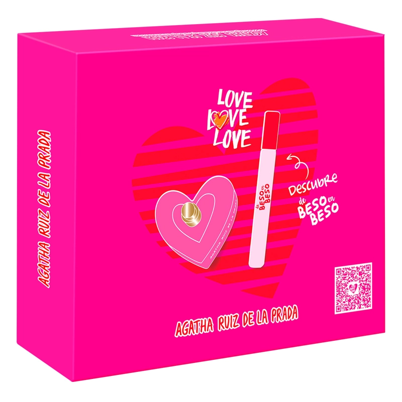 ESTUCHE PERFUME MUJER AGATHA RUIZ DE LA PRADA LOVE LOVE LOVE EDT 50ML+EDT BESO 10ML - 2