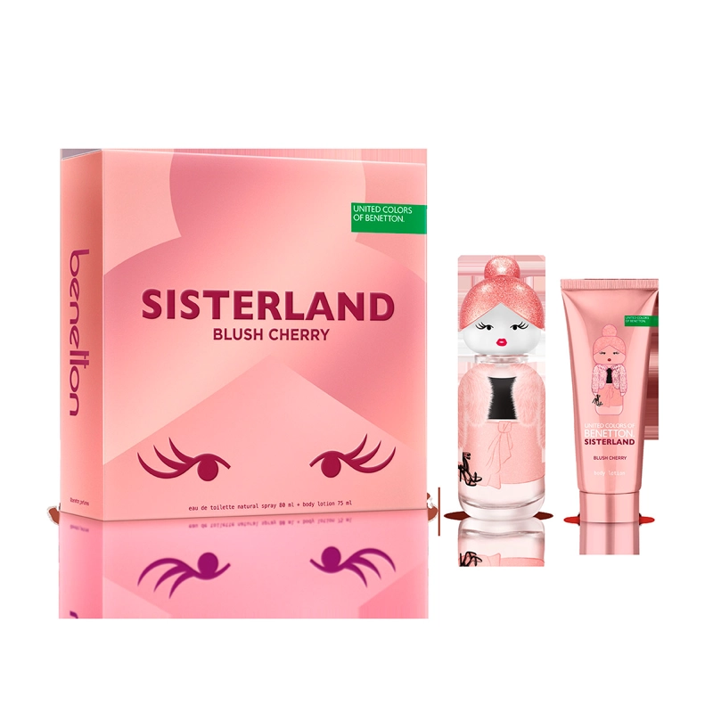 ESTUCHE PERFUME MUJER BENETTON UNITED COLORS SISTERLAND BLUSH CHERRY EDP 80ML+75ML - 1