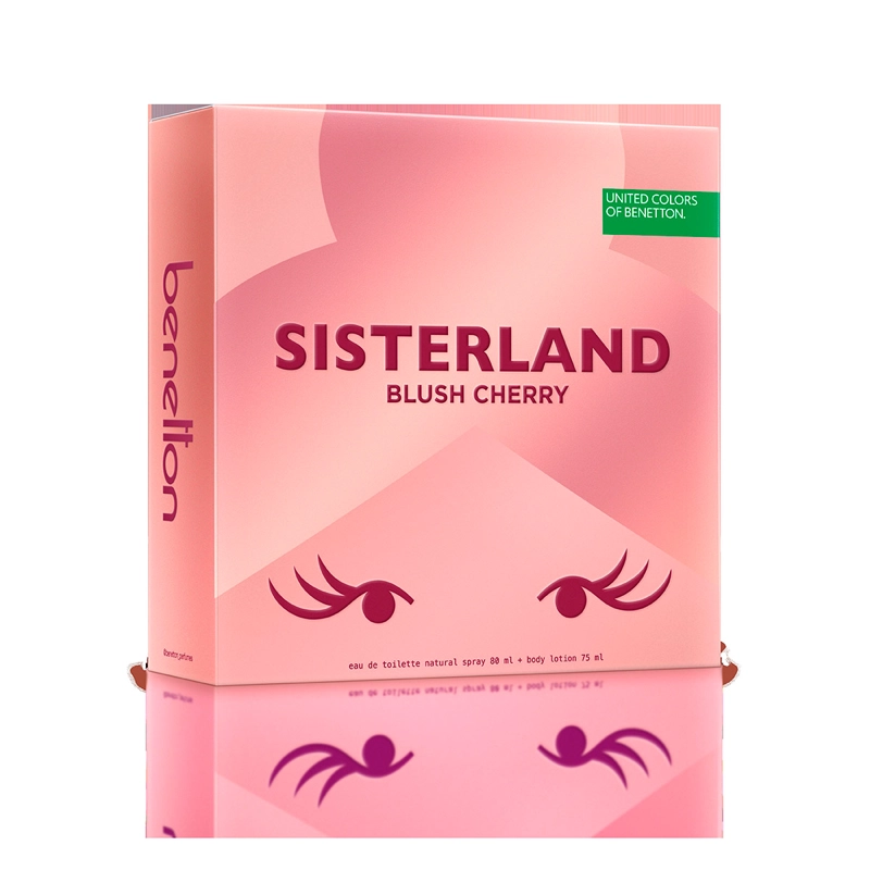 ESTUCHE PERFUME MUJER BENETTON UNITED COLORS SISTERLAND BLUSH CHERRY EDP 80ML+75ML - 2