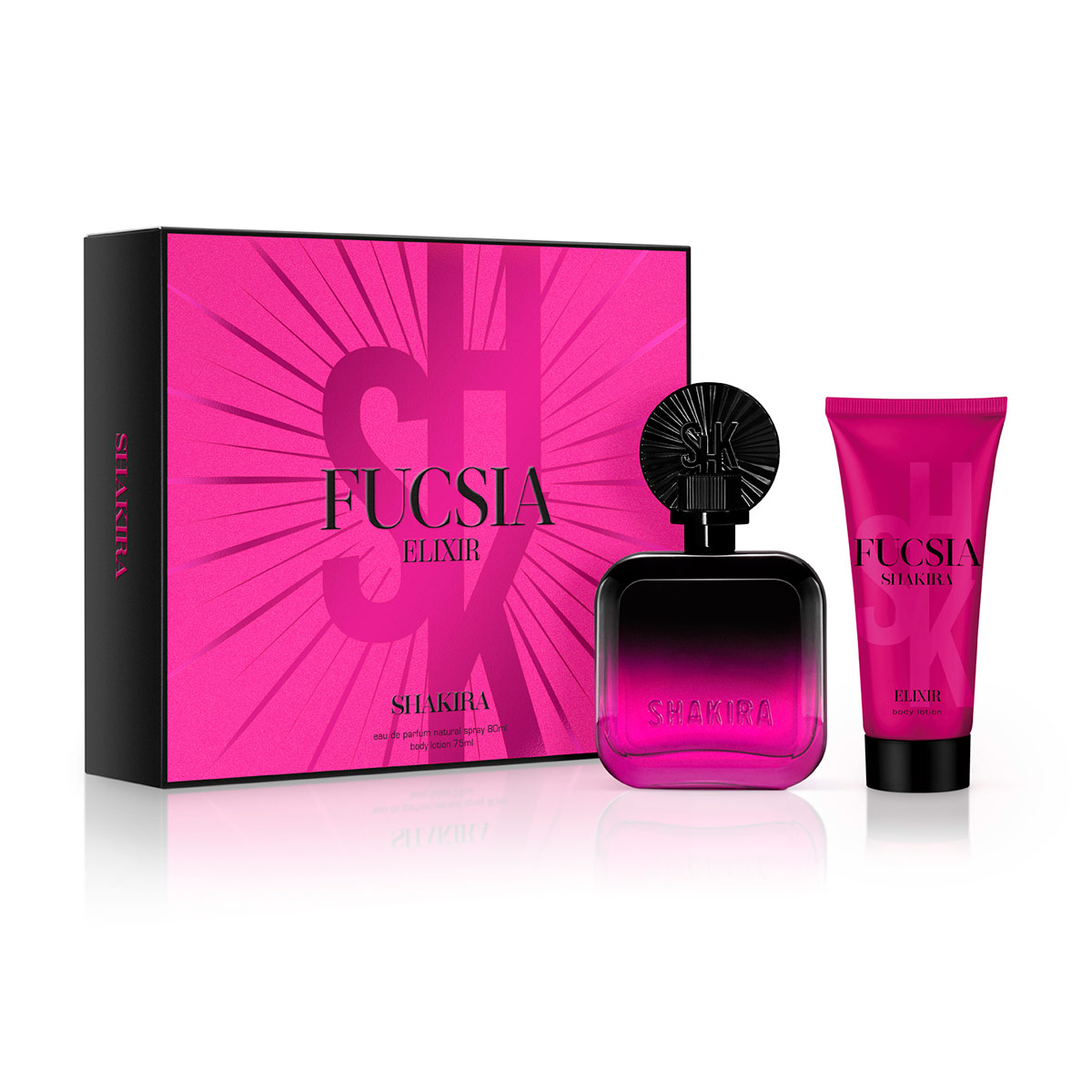 ESTUCHE PERFUME MUJER SHAKIRA FUCSIA EDP ELIXIR 80ML+75ML - 1