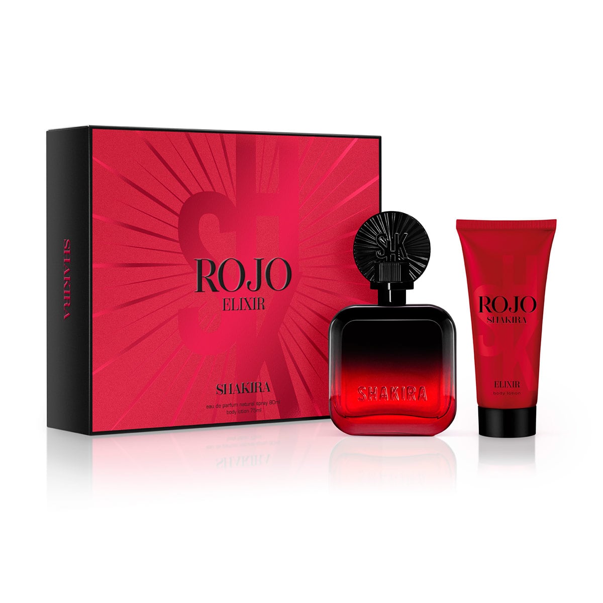 ESTUCHE PERFUME MUJER SHAKIRA ROJO EDP ELIXIR 80ML+75ML - 1