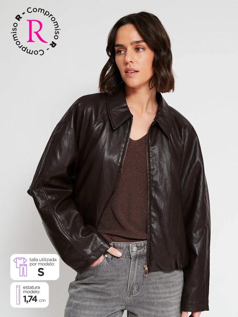 CHAQUETA MUJER MARQUIS EFECTO PIEL - 1
