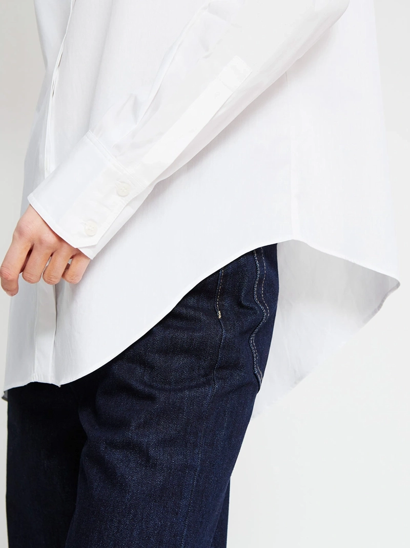 BLUSA MUJER MARQUIS ALGODÓN CAMISERA ASIMÉTRICA - 4