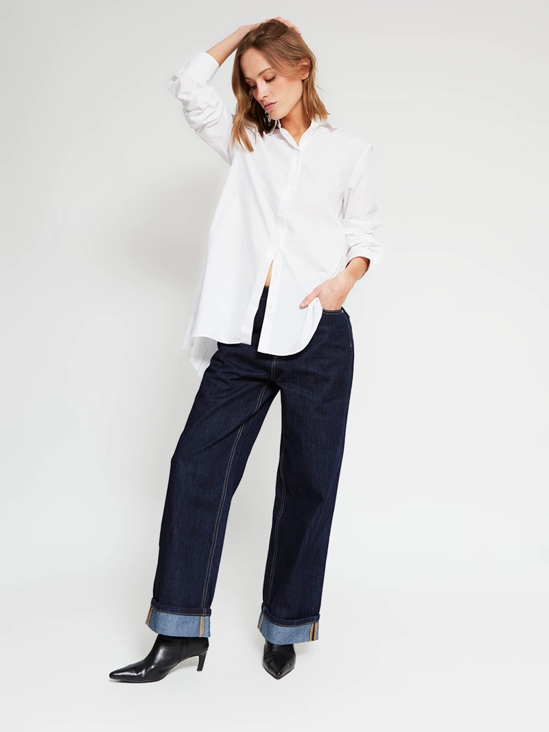 BLUSA MUJER MARQUIS ALGODÓN CAMISERA ASIMÉTRICA - 5