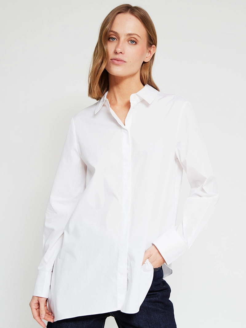 BLUSA MUJER MARQUIS ALGODÓN CAMISERA ASIMÉTRICA - 2