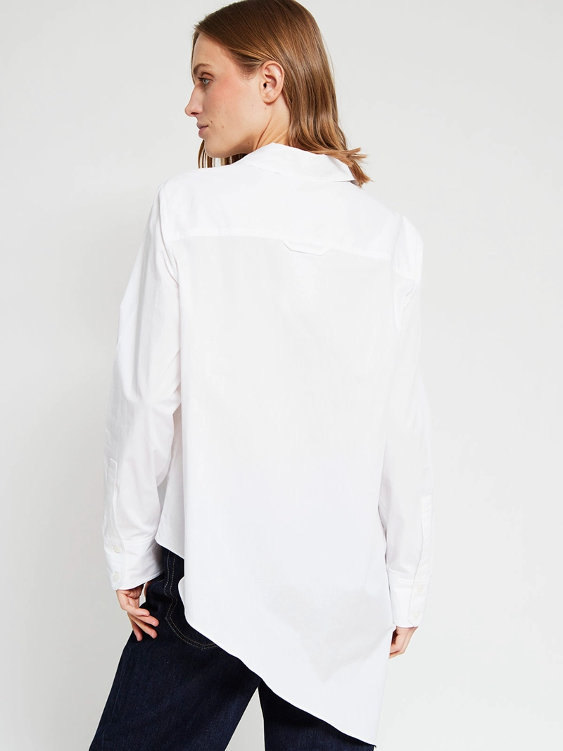 BLUSA MUJER MARQUIS ALGODÓN CAMISERA ASIMÉTRICA - 3