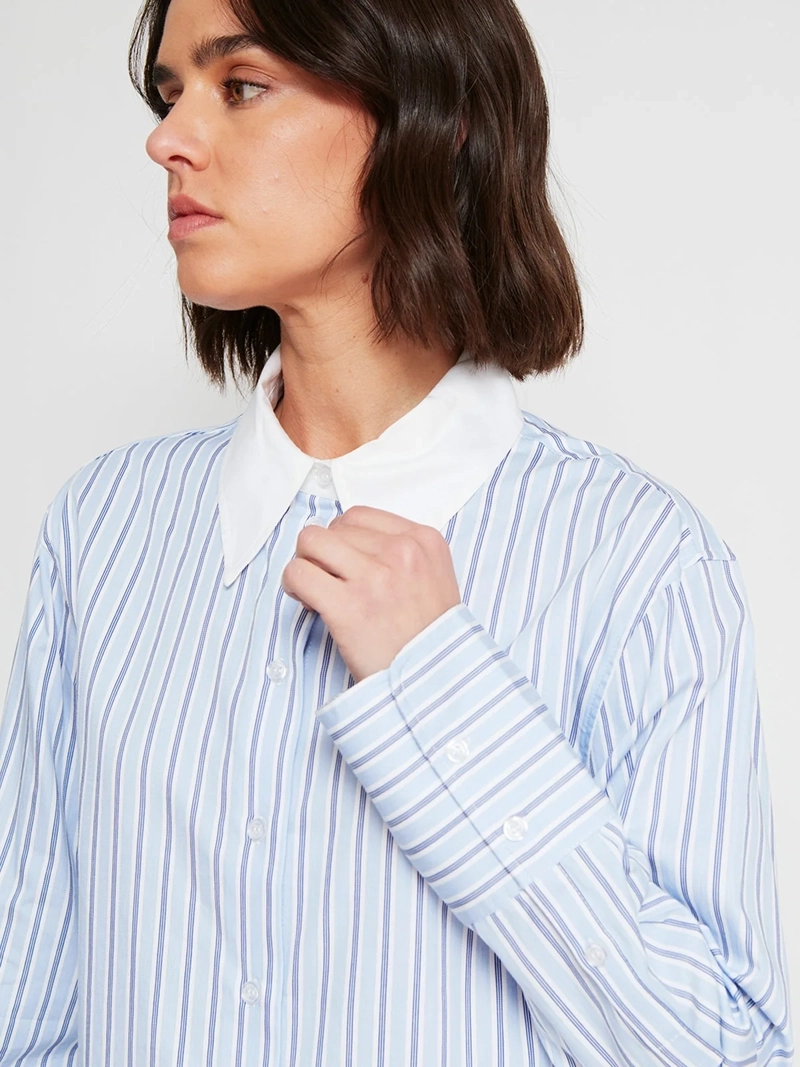 BLUSA MUJER MARQUIS ALGODÓN CAMISERA RAYAS - 4