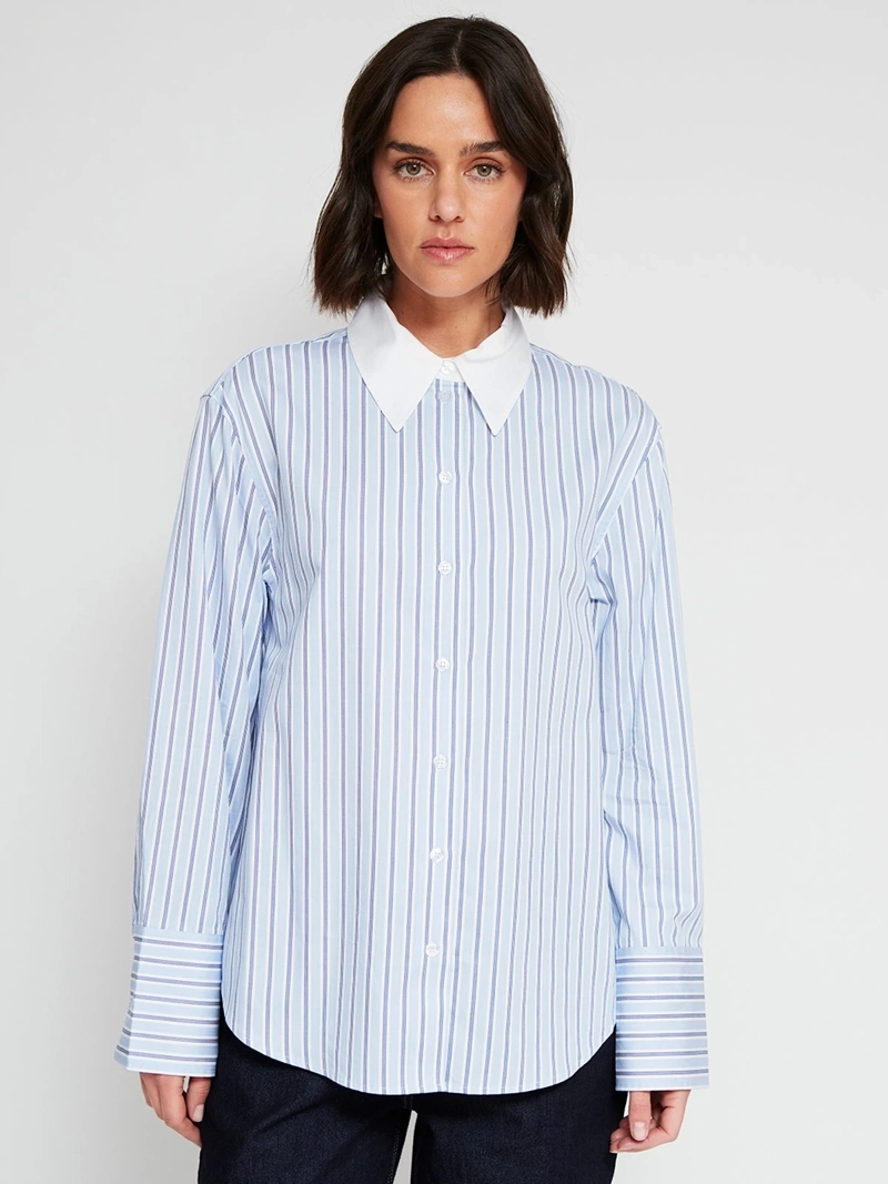 BLUSA MUJER MARQUIS ALGODÓN CAMISERA RAYAS - 2