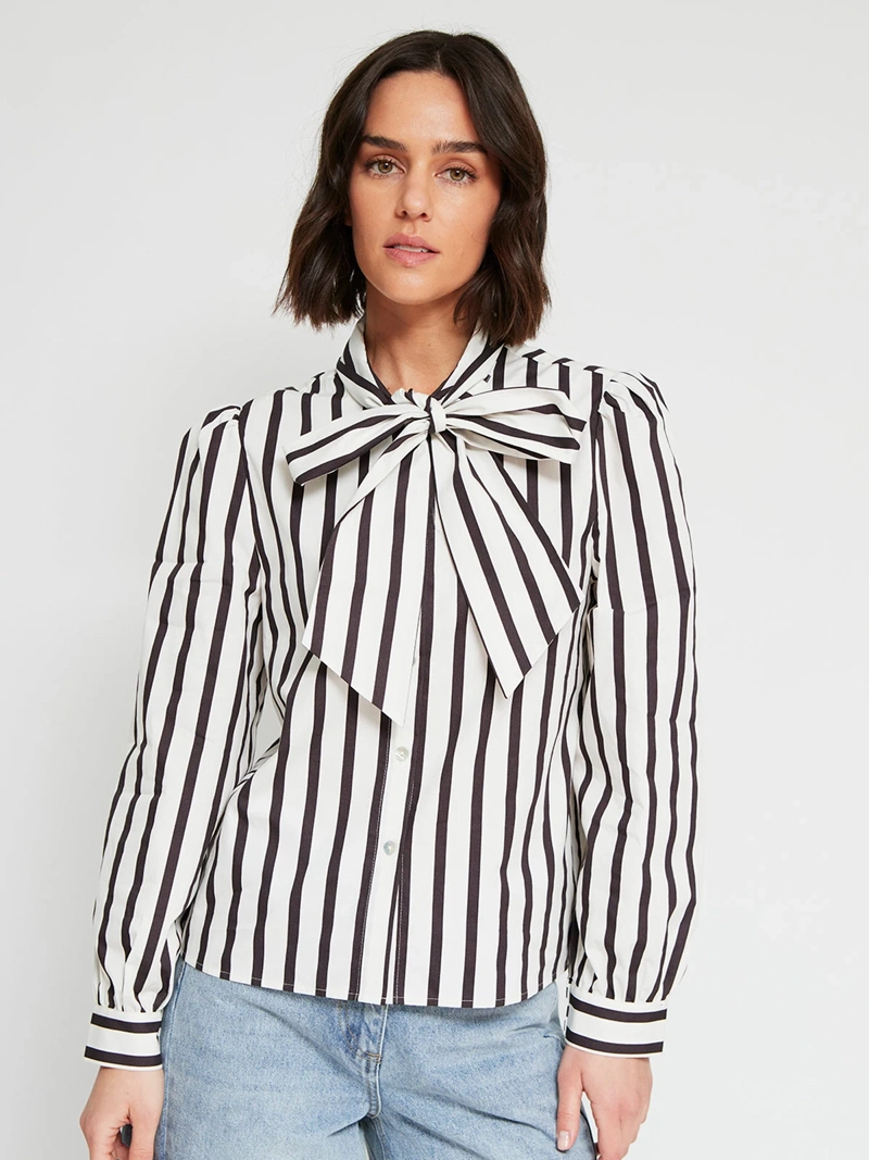 BLUSA MUJER MARQUIS ALGODÓN LAZO - 2