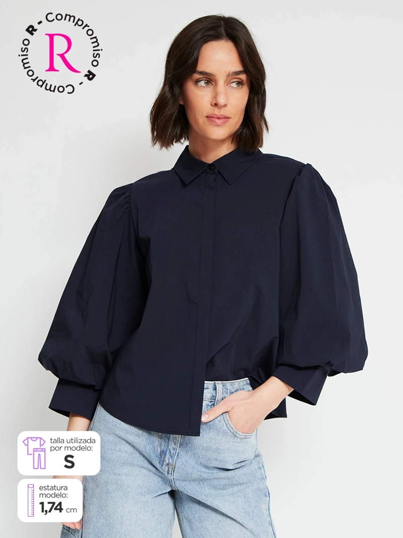 BLUSA MUJER MARQUIS ALGODÓN POPELINA - 1