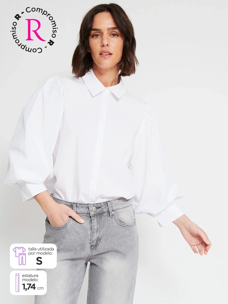 BLUSA MUJER MARQUIS ALGODÓN POPELINA - 1