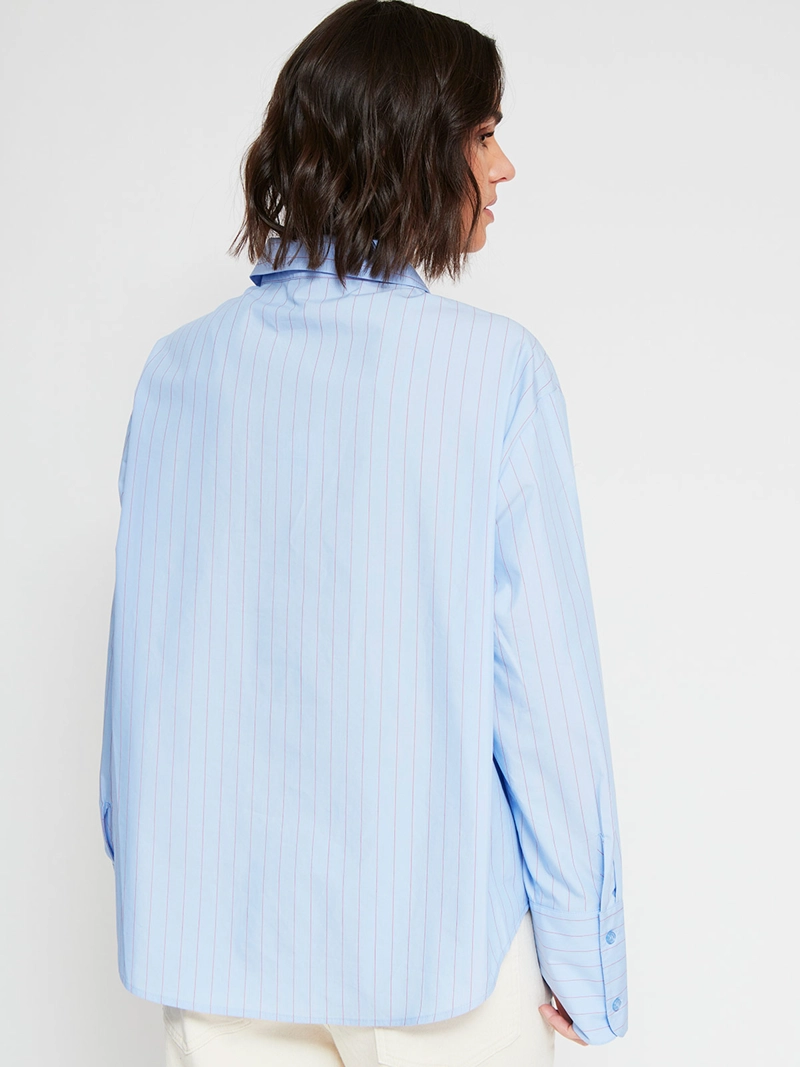 BLUSA MUJER MARQUIS ALGODÓN CAMISERA RAYAS - 3