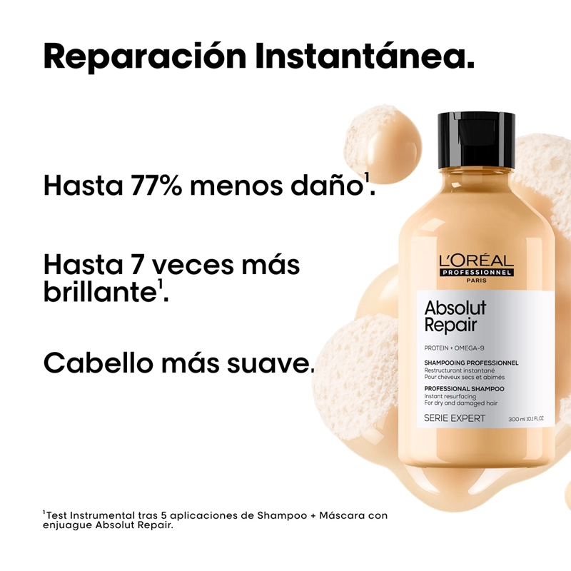 SET REPARACIÓN Y NUTRICIÓN L'OREAL PROFESSIONNEL ABSOLUT REPAIR SHAMPOO 300ML+MÁSCARA 250ML - 2
