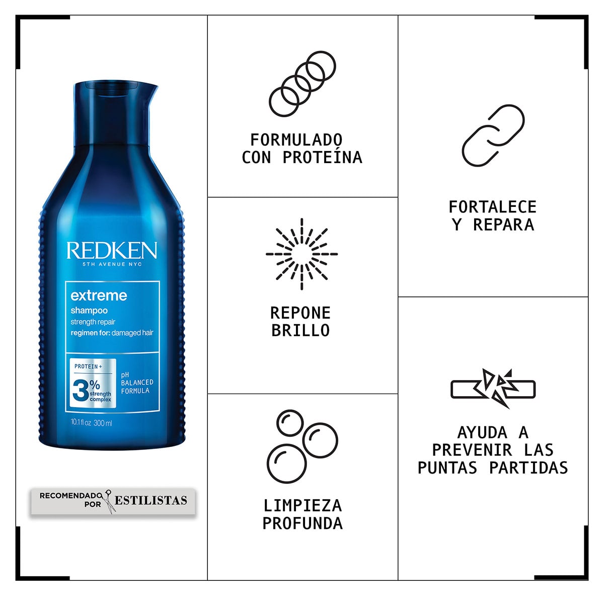 SET REPARACIÓN REDKEN EXTREME SHAMPOO 300ML + ACONDICIONADOR 300ML - 2